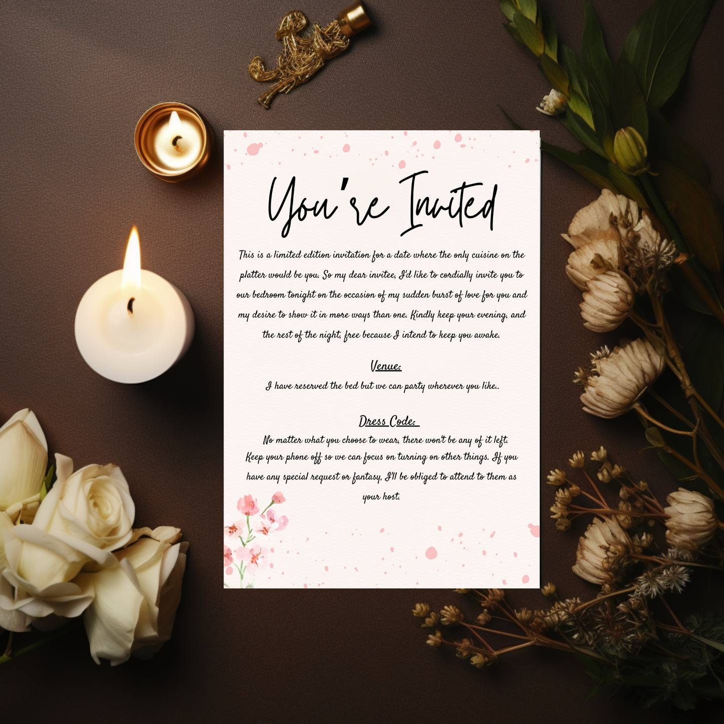 Date Night Invitation Card