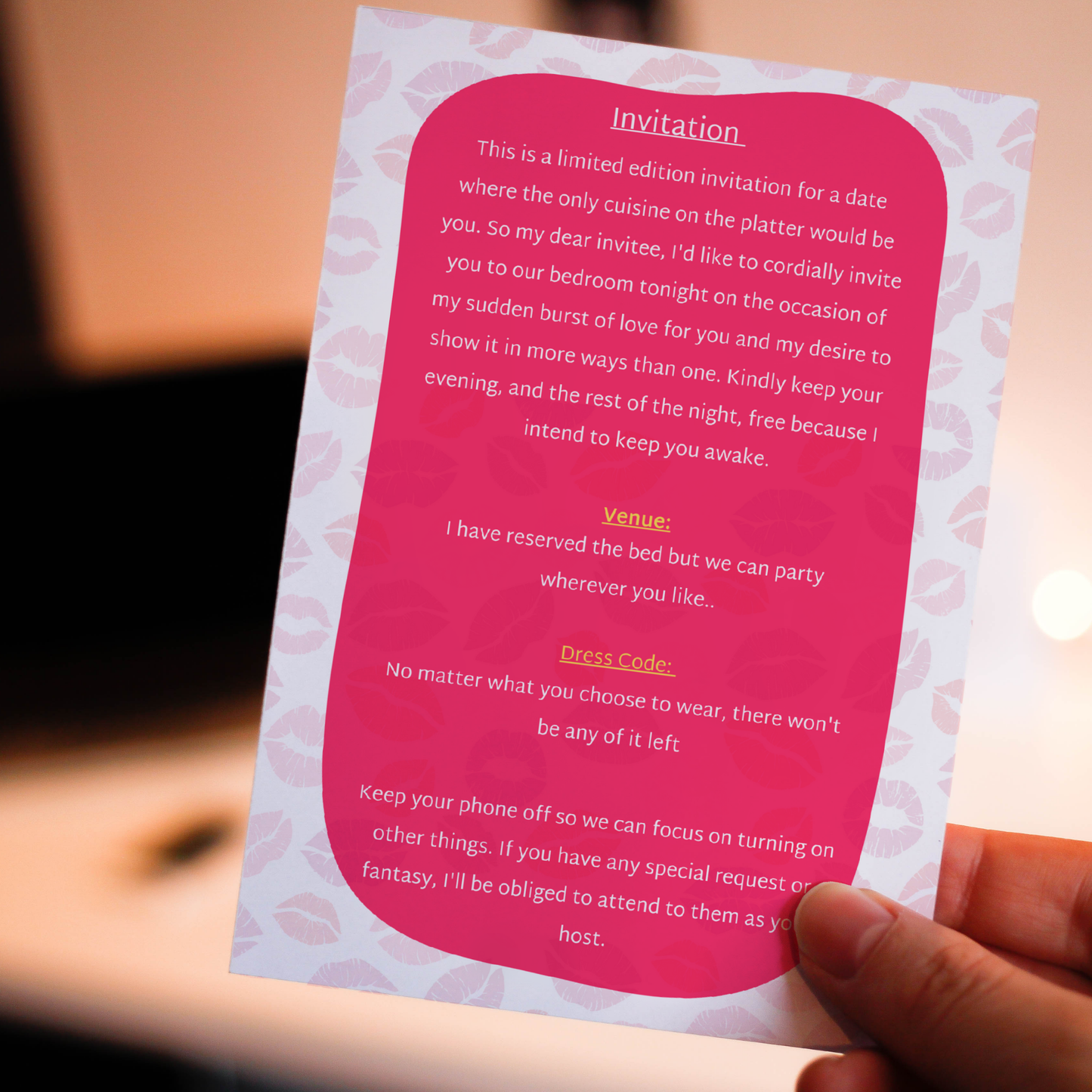Date Night Invitation Card