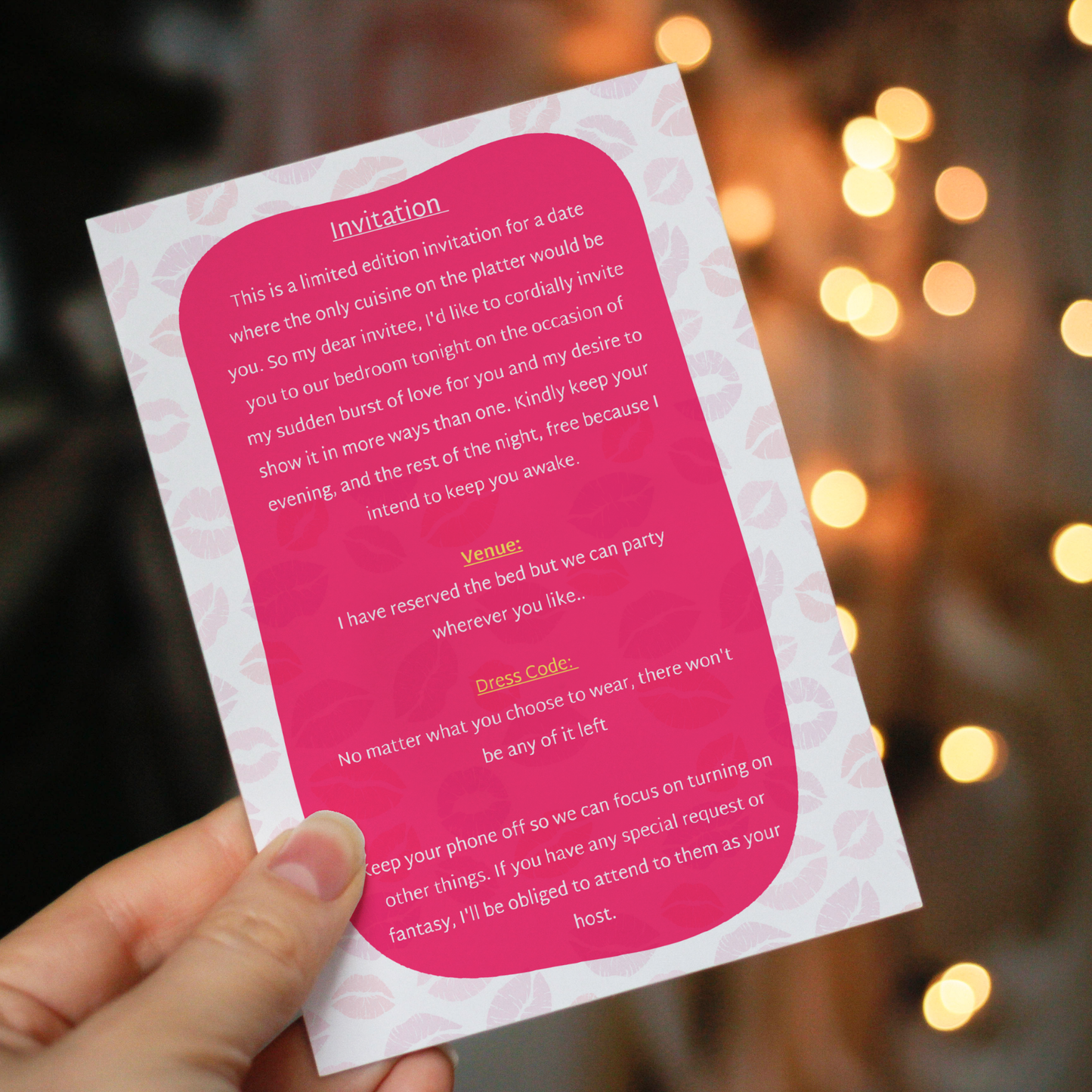 Date Night Invitation Card