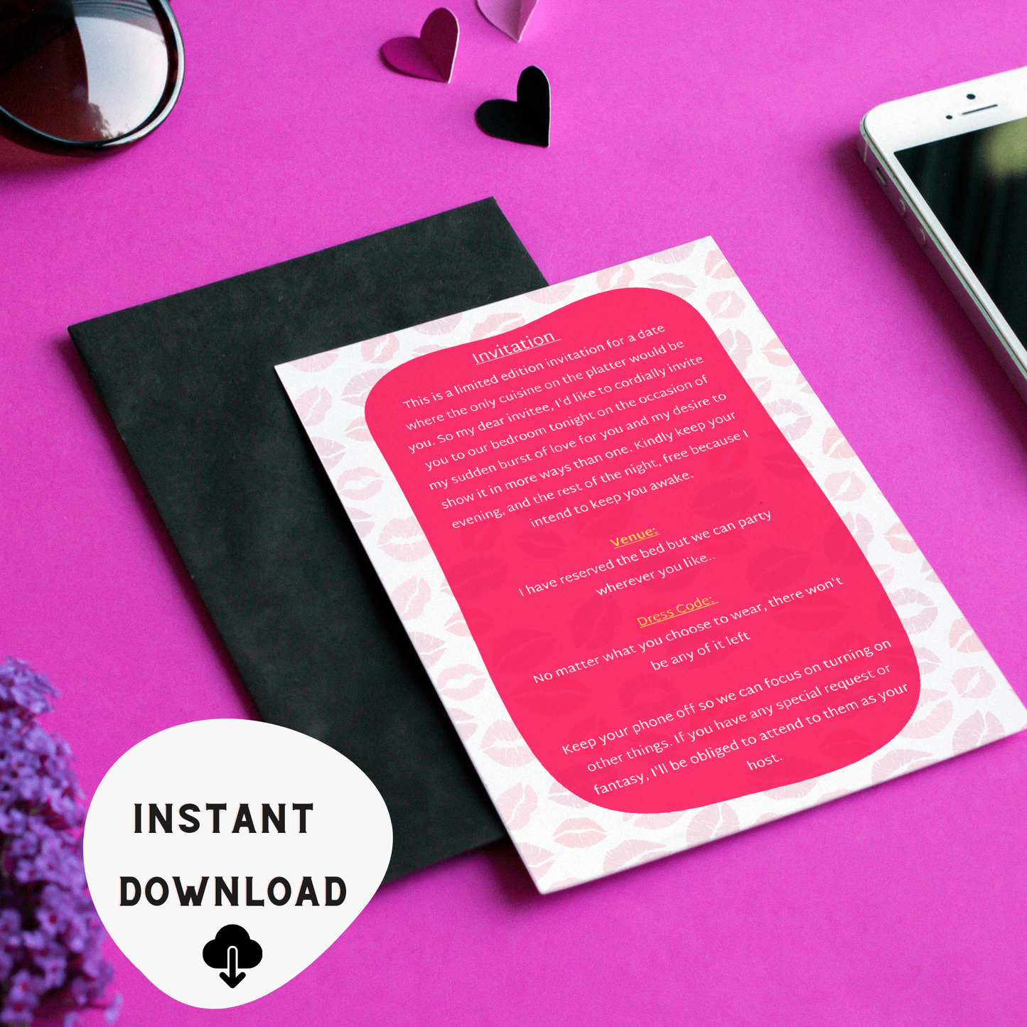 Date Night Invitation Card