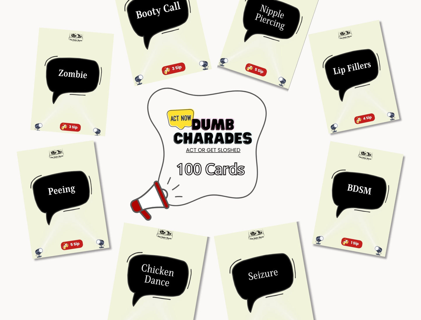 NSFW dumb charades for naughty couples – spicy card game digital download