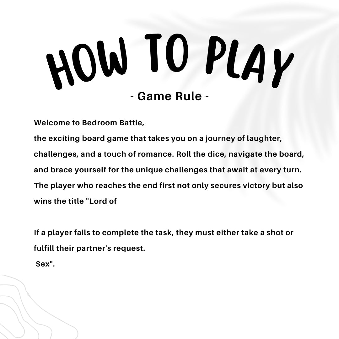 Freaky couples game night – Bedroom Battle board and cards