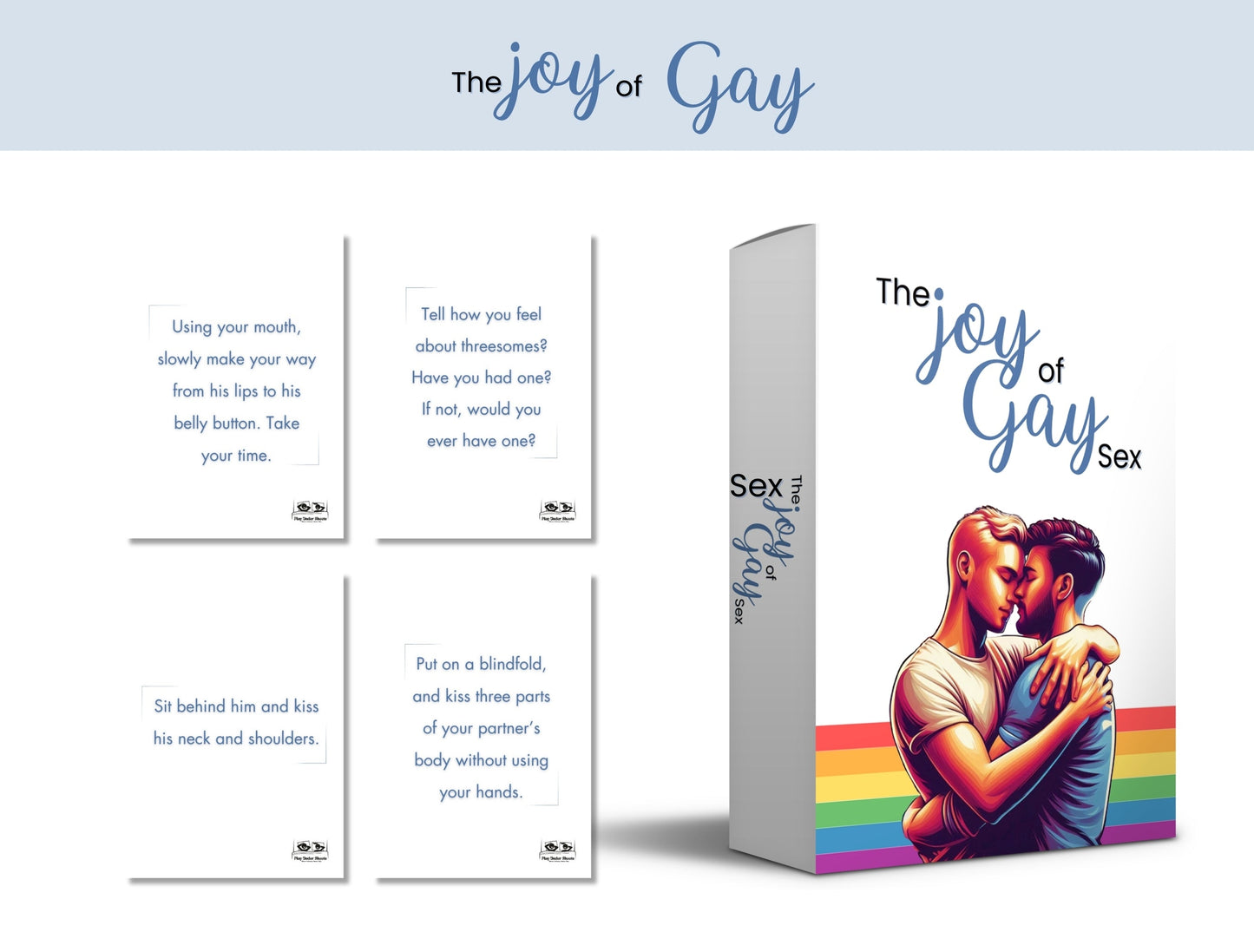 Digital erotic card deck for gay men looking for new ways to connect, communicate, and play in the bedroom