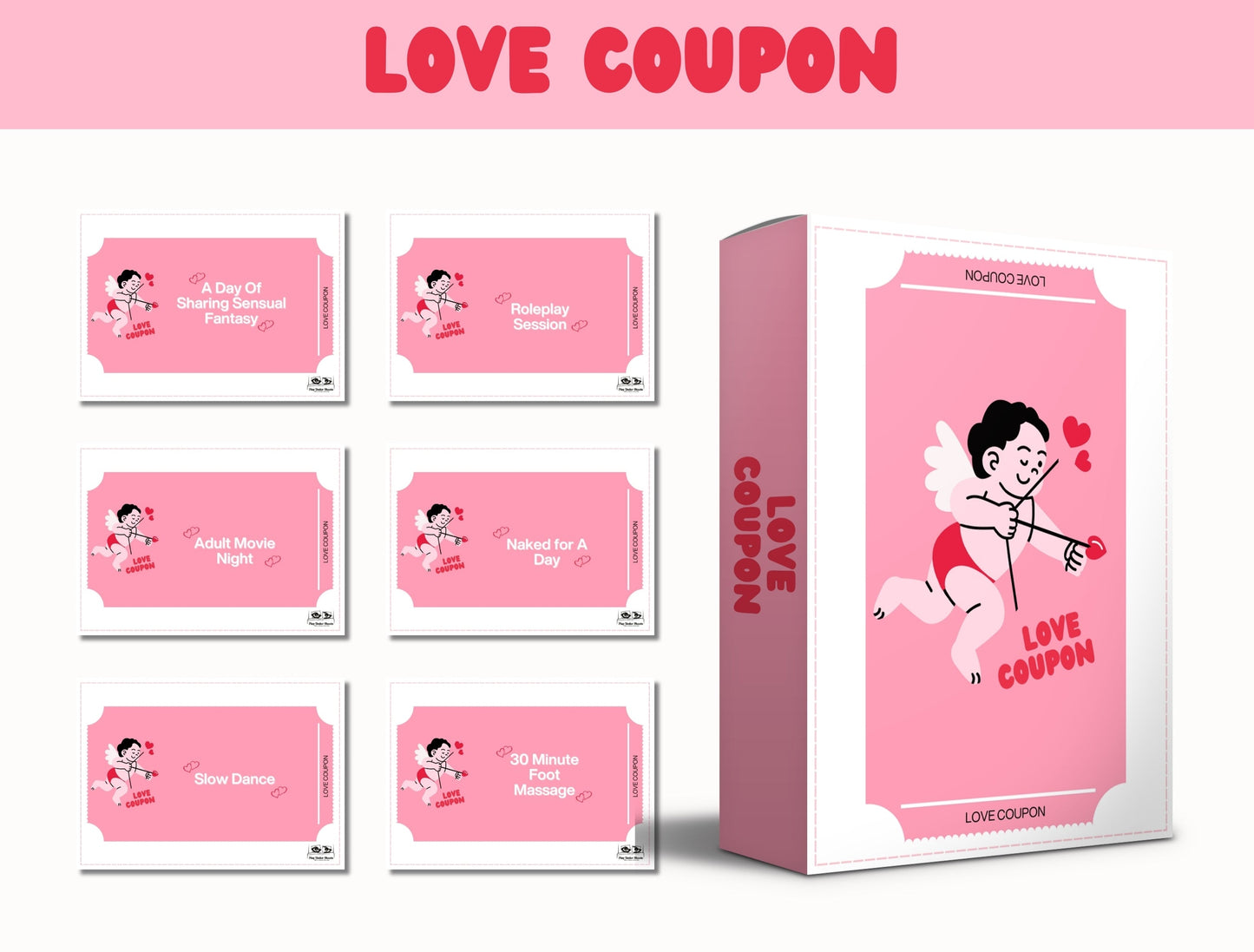 Spicy date night ideas in a printable love coupon format β adult couple gift for birthdays or anniversaries