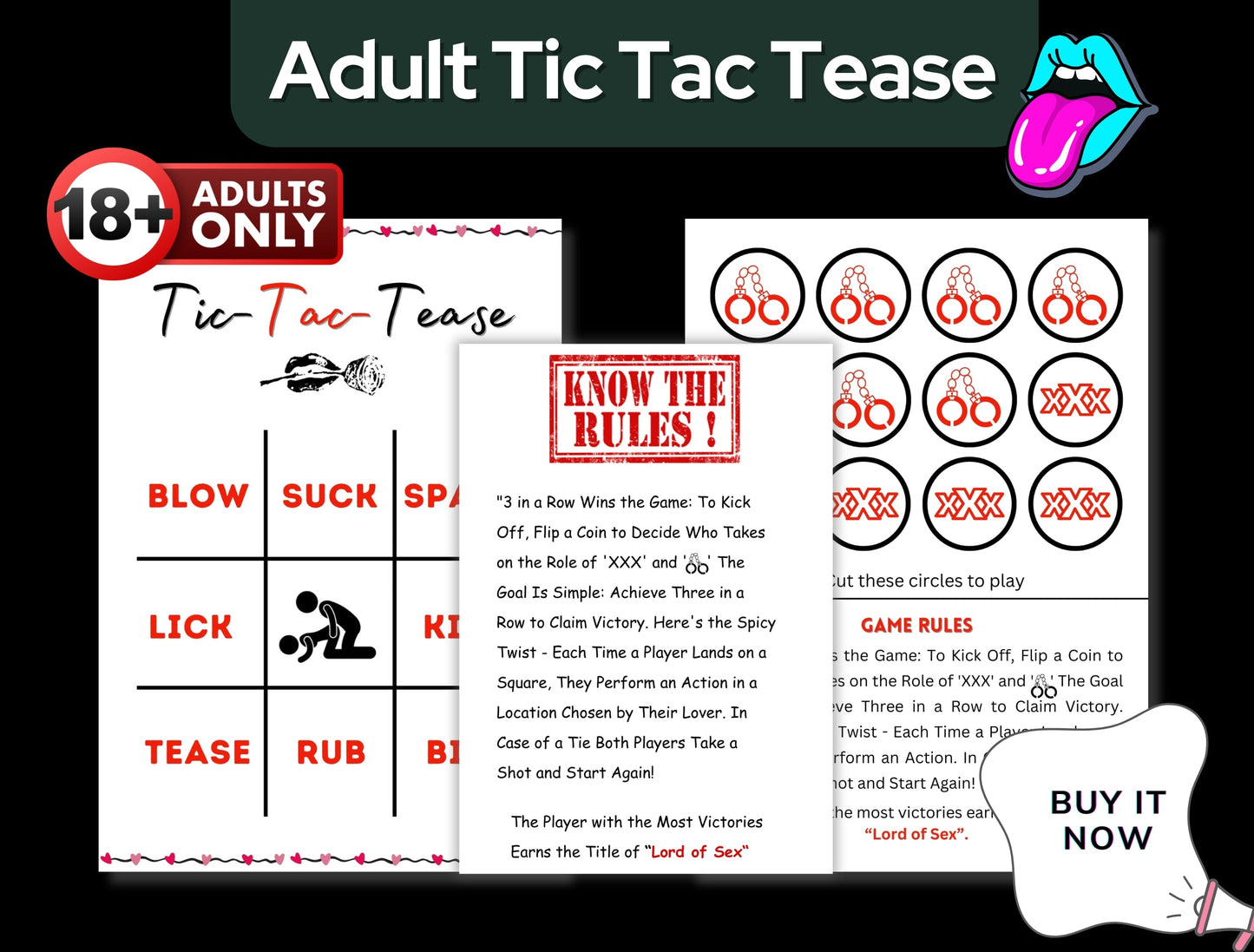 Intimate downloadable Tic Tac Toe game perfect for Valentineβs Day, anniversaries, or romantic evenings together.