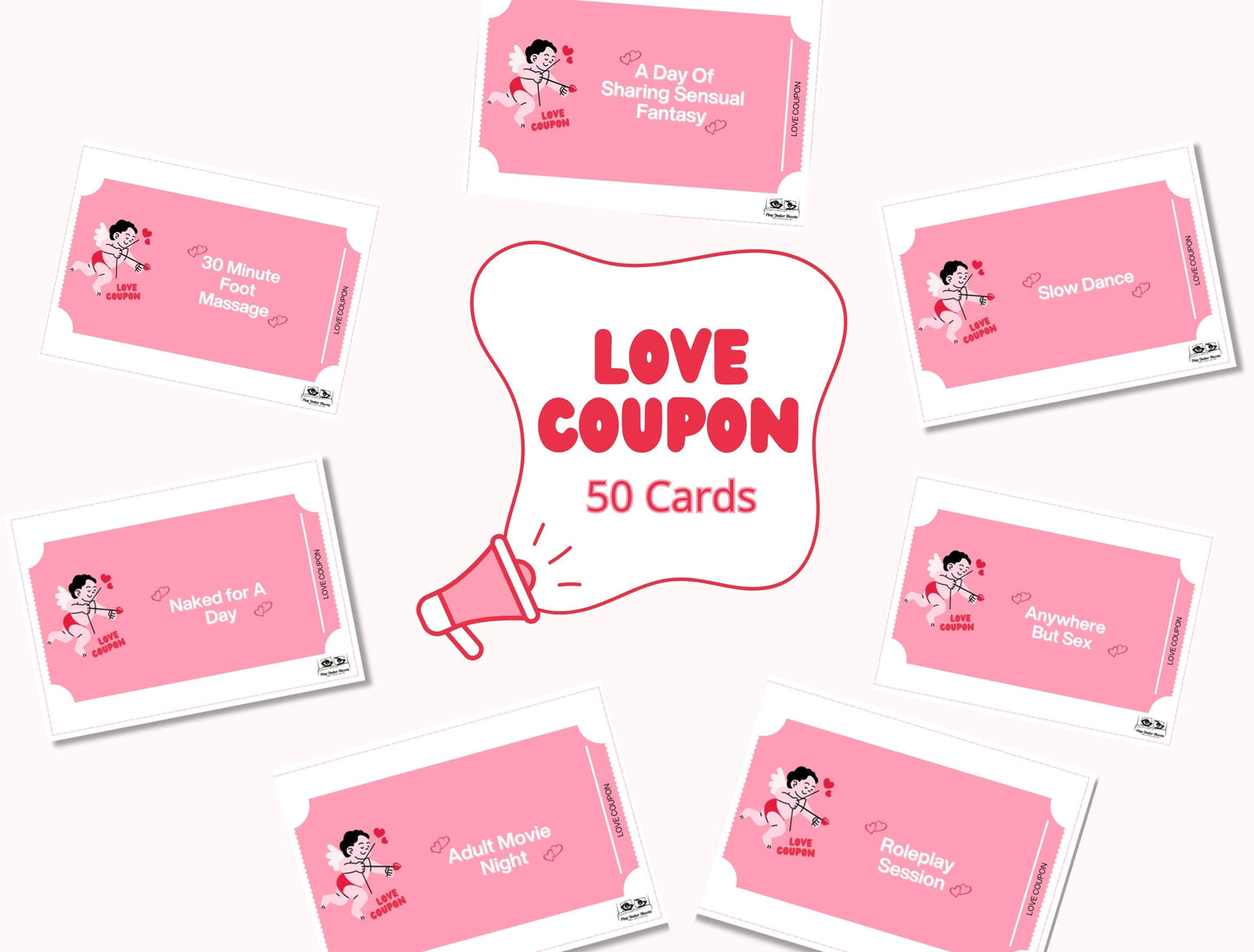 Sexy digital download card deck with romantic dares, flirty favors, and intimate couple activities