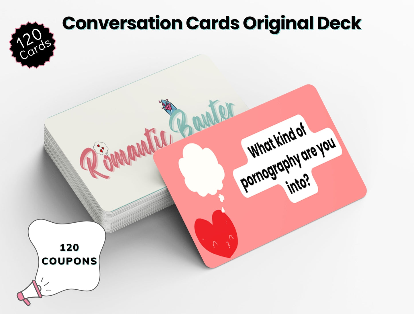 Naughty couple’s card game for anniversaries, Valentine’s Day, and spontaneous romantic surprises