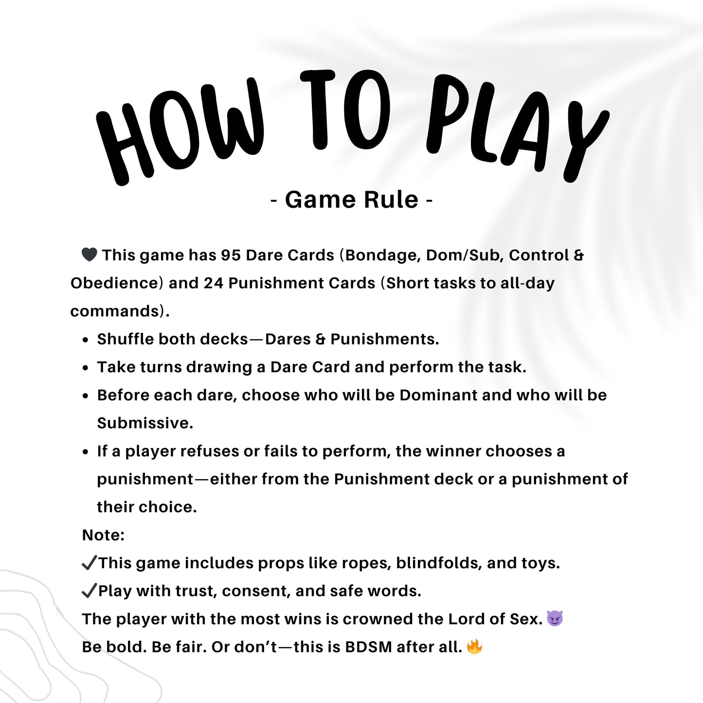 Roleplay and Restraint Card Game β BDSM Couple Fun