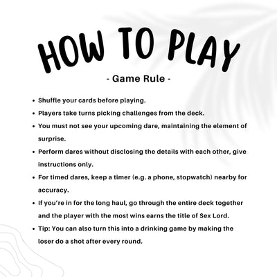 Naughty Dare Deck Sex Game – Spicy Couple Game with Dirty Dares, Foreplay, Kama Sutra & Drinking Fun