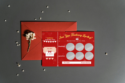 Surprise scratch card gift for girlfriend, boyfriend, or partner to ignite romance and encourage playful intimacy.