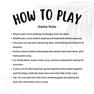 Foreplay card deck for couples – intimate game for date night