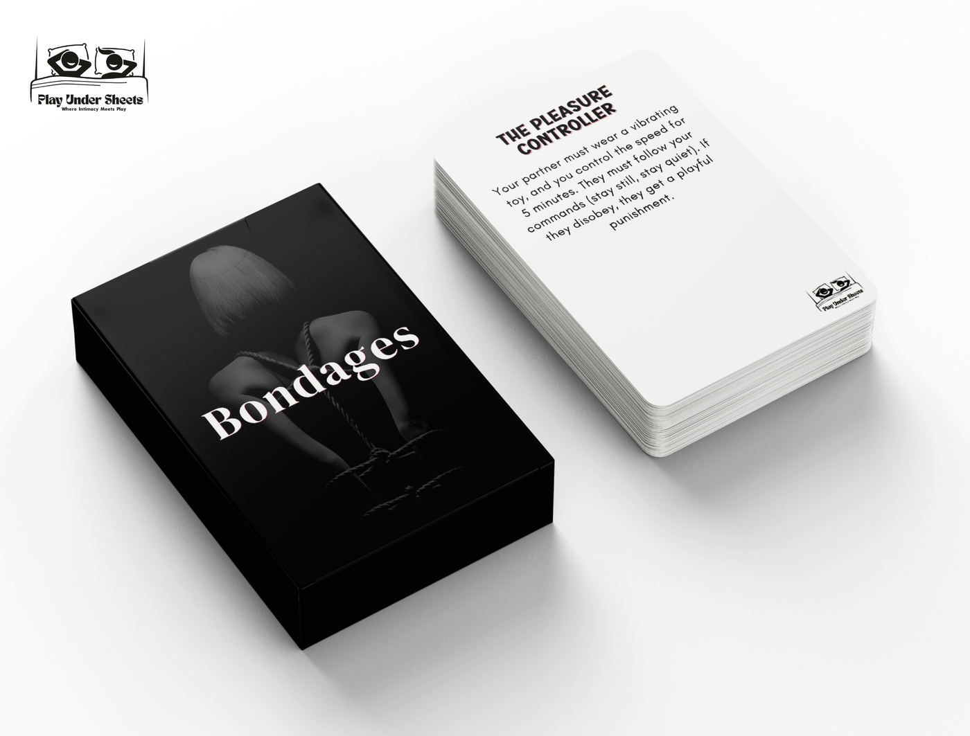 Erotic bondage cards – adult game for couples in bed