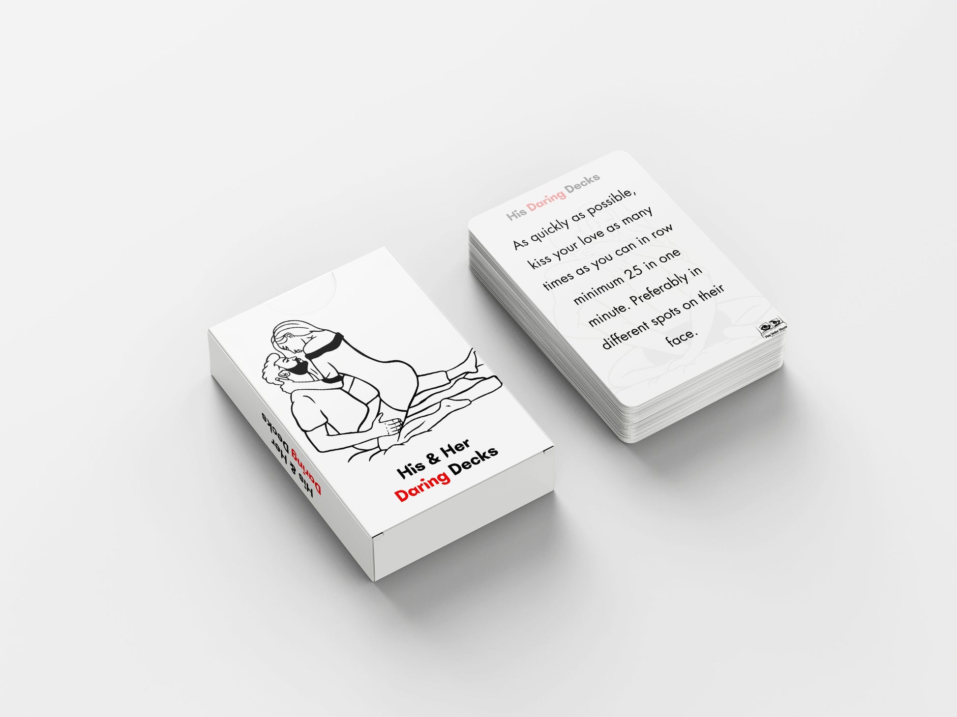 Adult card game for couples – spicy His & Her Daring Deck cards for bedroom fun