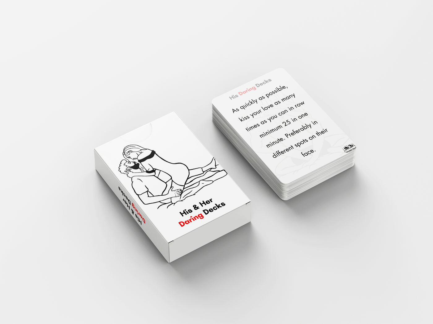 Adult card game for couples – spicy His & Her Daring Deck cards for bedroom fun