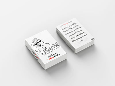 Adult card game for couples – spicy His & Her Daring Deck cards for bedroom fun