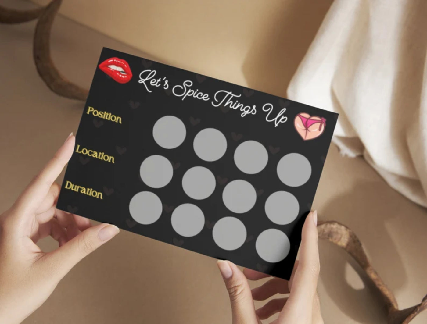 Beautifully designed couples card game that promotes intimacy, communication, and adventurous nights