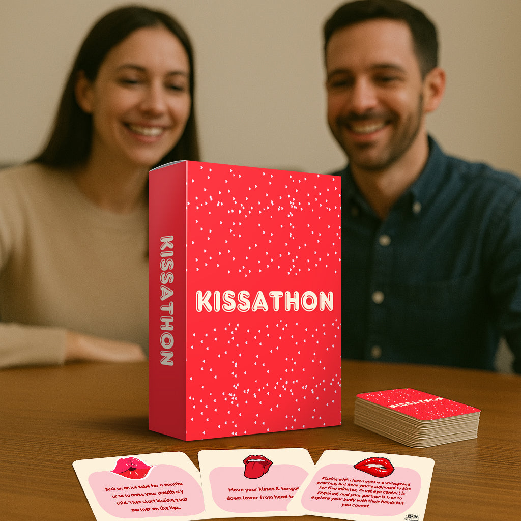 Date night gift – adult couple kissing game with dares and love notes