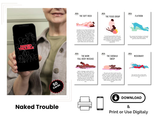Exciting digital foreplay card game for couples looking to spice up their bedroom intimacy