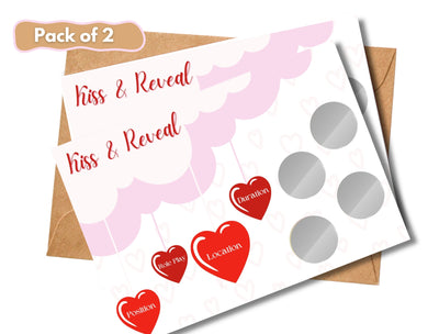 Image of “Kiss & Reveal” scratch card – a romantic and playful bedroom game for couples seeking excitement, intimacy, and fun.