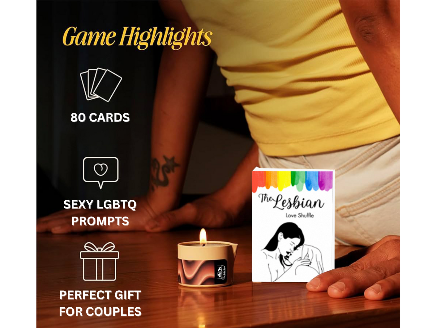 Foreplay card game for lesbian date nights and sexy fun