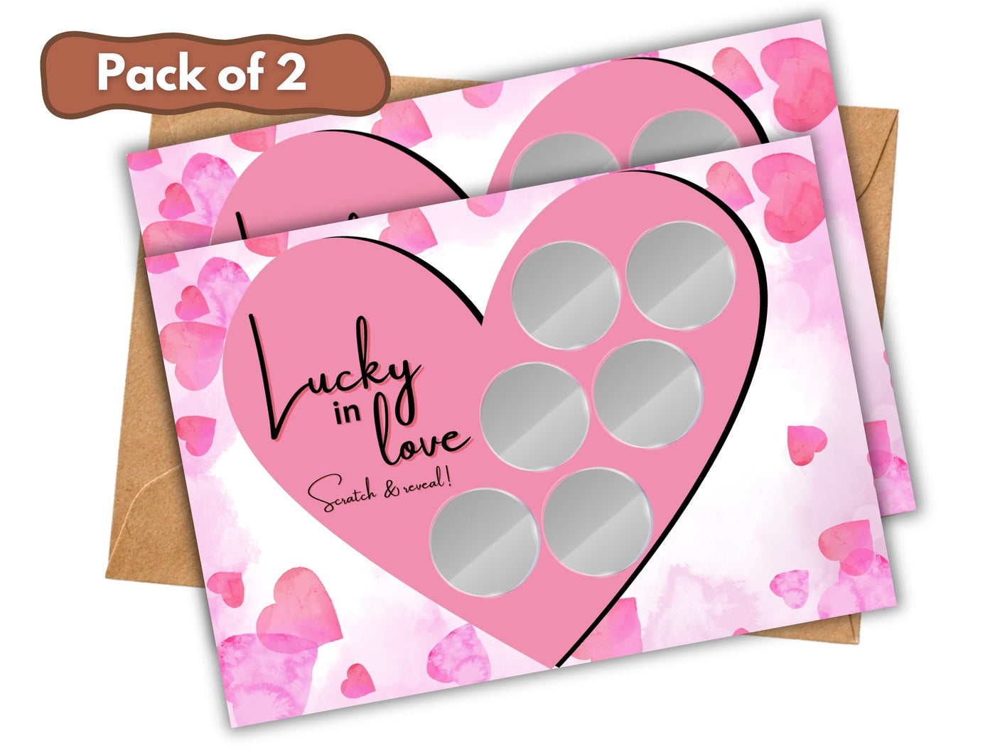 Lucky in Love scratch card game for couples looking to spice up their date nights with intimate and romantic challenges