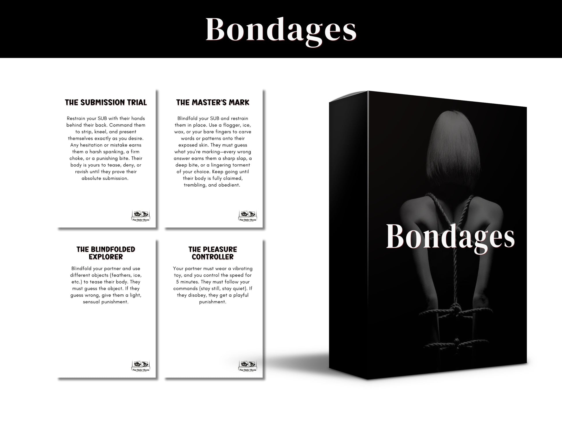 Digital foreplay and BDSM card game with challenges and seductive tasks