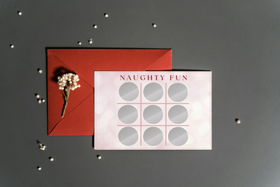 Exciting bedroom game featuring scratch-to-reveal actions, perfect for weddings, anniversaries, or pride celebrations