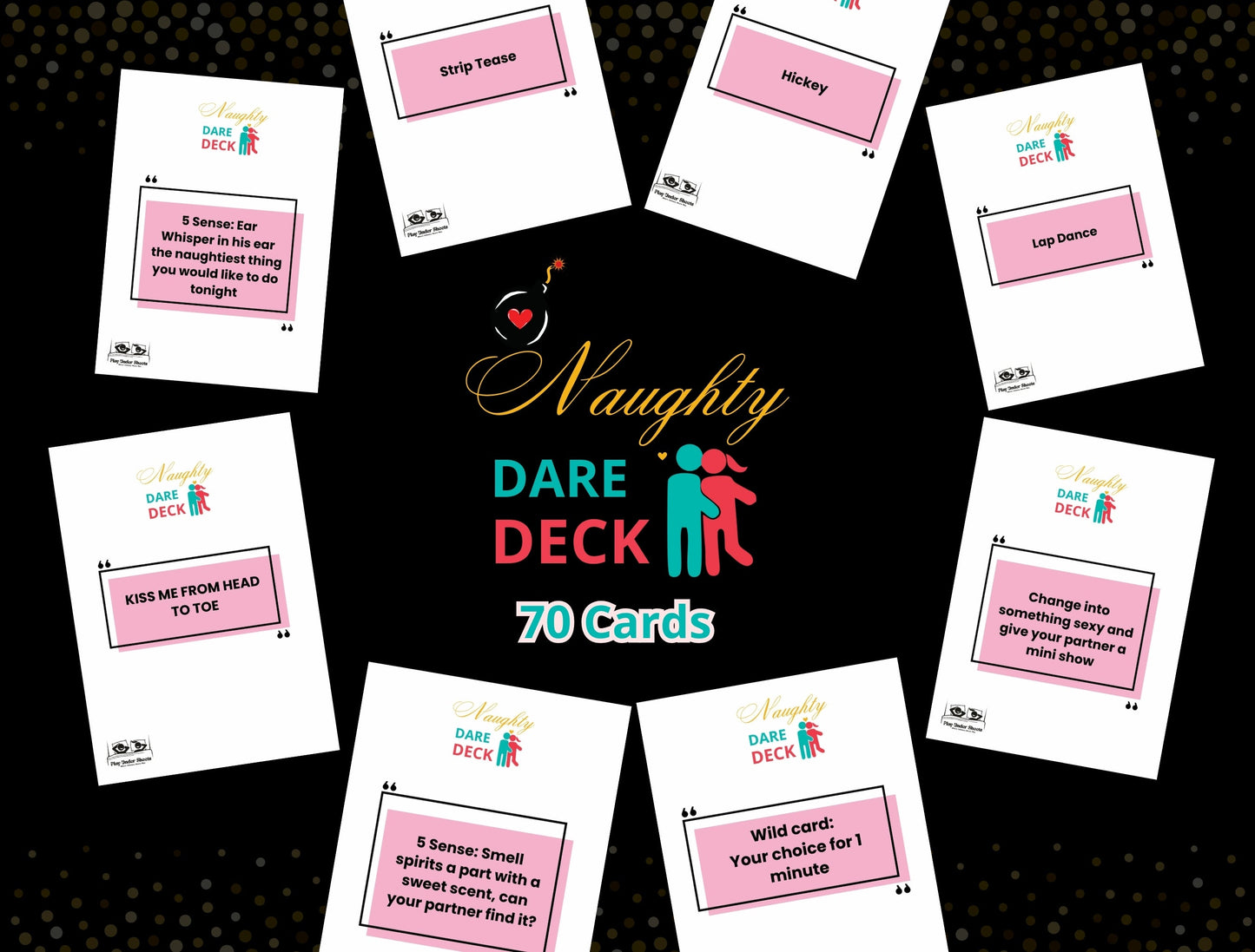 Sexy bedroom game with erotic dares and challenges—instantly downloadable for Valentine’s, anniversaries, or birthdays