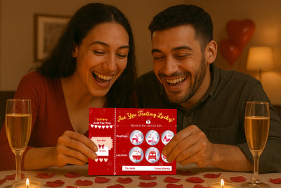 Fun and naughty couples game with intimate scratch-off challenges perfect for date nights, anniversaries, or Valentine’s.