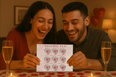 Creative gift idea for girlfriend or boyfriend with scratch-off love tasks for exciting evenings together