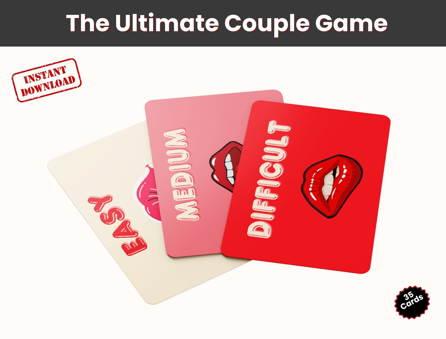 Hot and playful printable foreplay cards to ignite desire and passion between lovers at home.