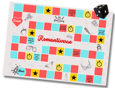 Spice up your relationship with Romantiverse – a flirty and exciting intimacy card game featuring conversation starters, steamy challenges, and romantic activities for couples.