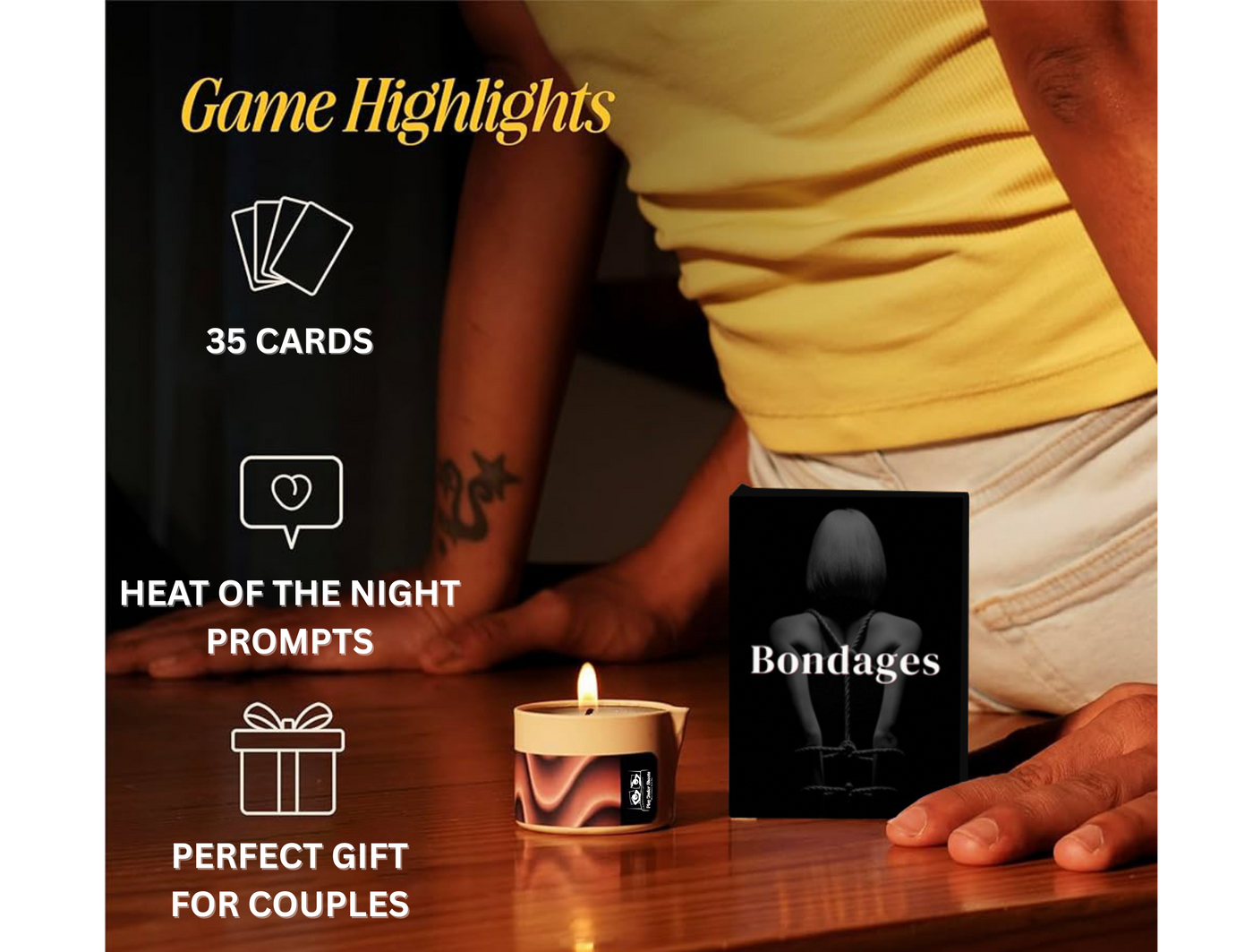 Intimate couple game – bondage and kink card deck gift