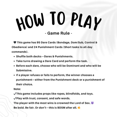 Roleplay and Restraint Card Game – BDSM Couple Fun