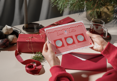 Gift box with Love Lotto card inside – an ideal birthday or anniversary surprise for your partner.
