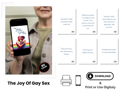 Digital download gay couple card game for romantic and erotic nights at home—perfect for spicing up your relationship