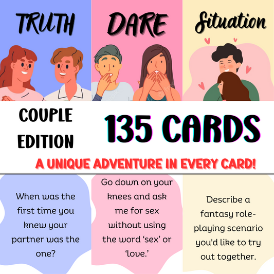 Digital truth and dare game for couples looking to spice up their date night with intimacy, laughter, and connection