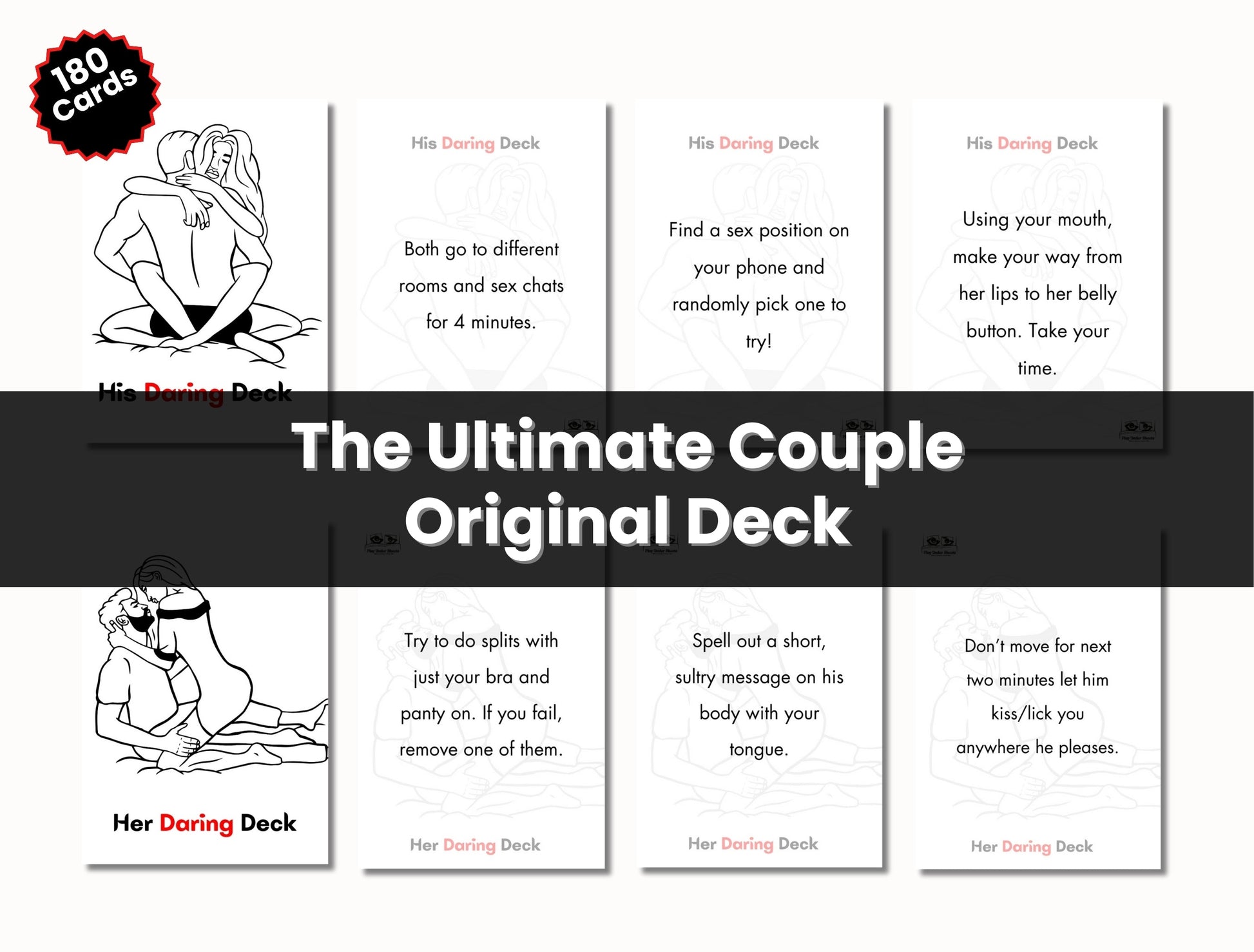 Foreplay and fantasy card game – digital couples challenge for hot and steamy nights